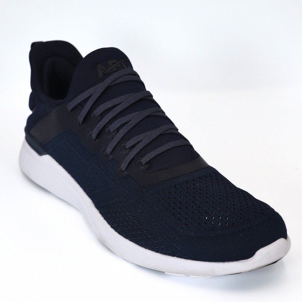 APL TechLoom Tracer Running Shoes Mens 11 Navy Blue Knit Training Gym Athletic